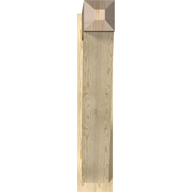 Artisan traditionnel en bois rustique, Sapin Douglas de 8 po (sciage brut), P 40 po x H 40 po
