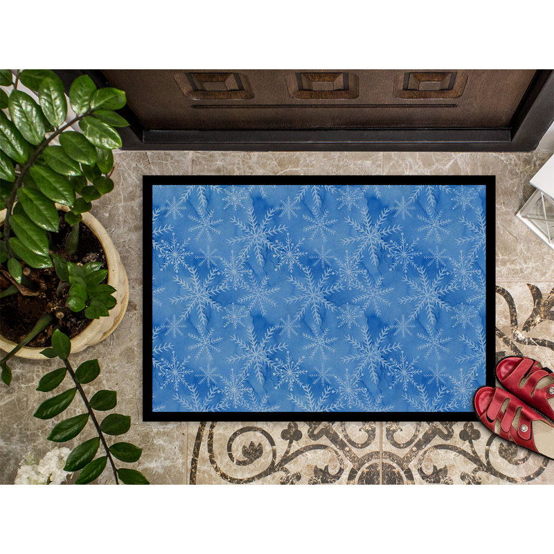 Paillasson de neige winter, Bleu foncé, 18 po x 27 po