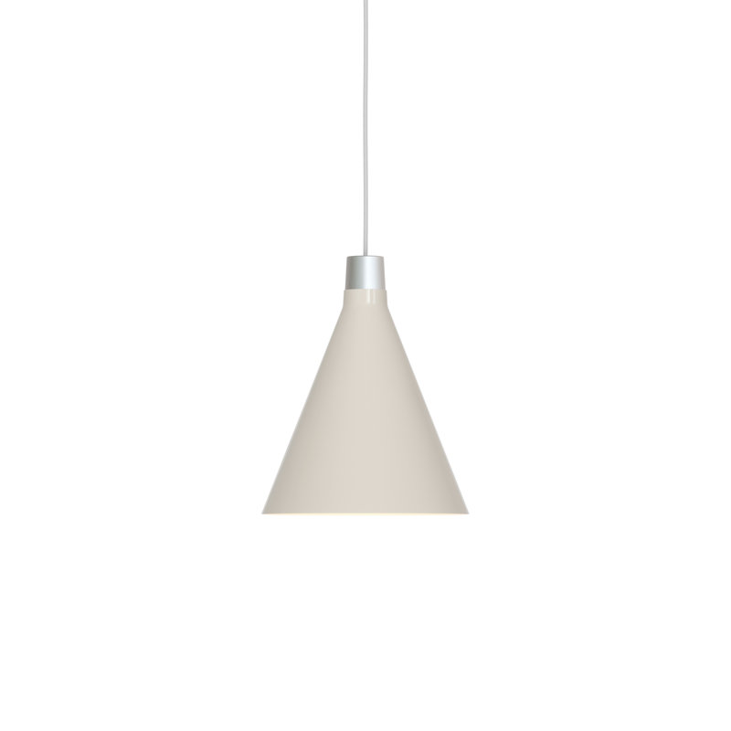 Grand luminaire suspendu en aluminium anodisé, Blanc