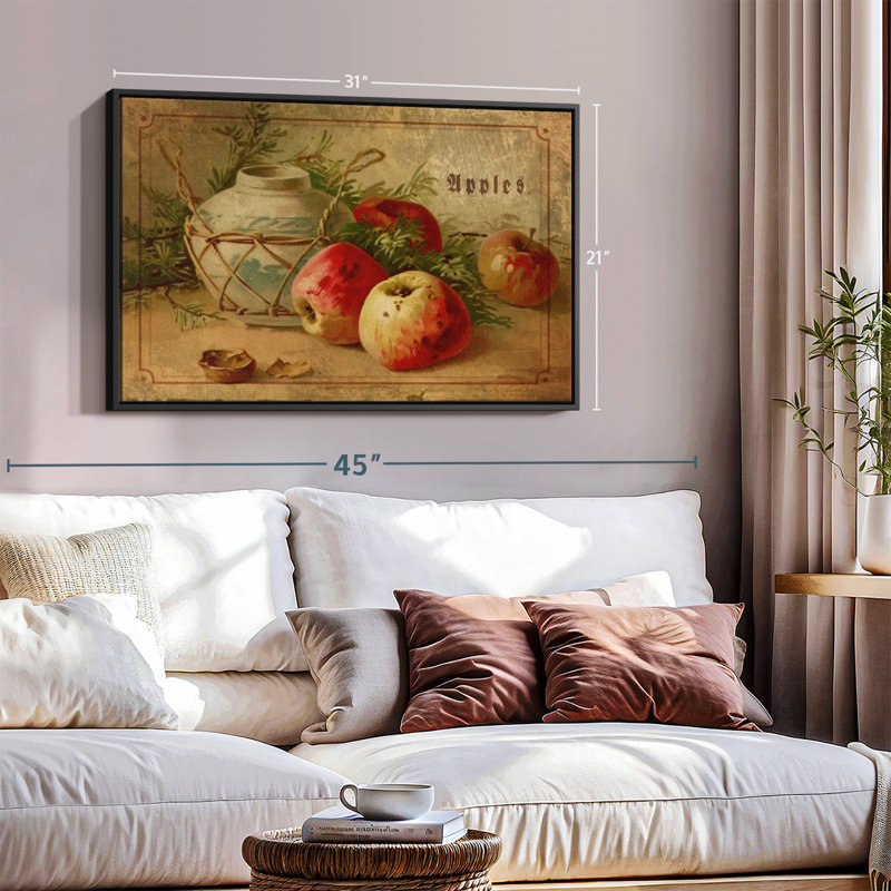 "Délicieuses pommes, art mural", H 21 po x l 31 po