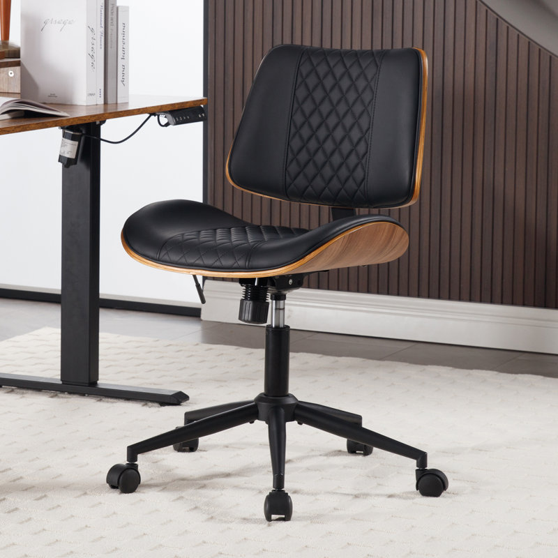Ergonomic Adjustable Height Task Chair, Black