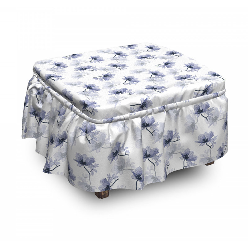 Housse pour repose-pieds composition florale