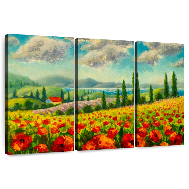 Champ de coquelicots Harnek, H 24 po x l 38 po