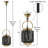 8.5"W Ford Lantern 1-Light Metal Pendant
