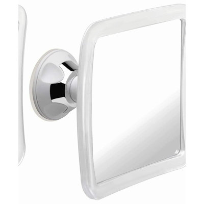ClearView 360 Fogless Shower Mirror - Shatterproof, Anti-Fog, Upgraded Suction Swivel - 6.3" x 6.3"