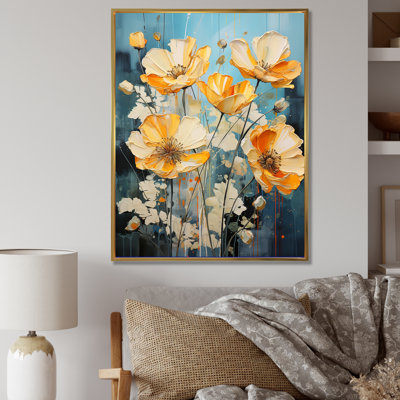 «Buttercups Burst With Fierce Brushwork I», reproduction sur toile