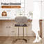 Upholstered Counter Stool with Metal Frame-28884711-28884705