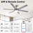 Vaczon 60" 6-Blade Modern Ceiling Fan with Dimmable 3CCT LED Lights and Remote Control-1187830504