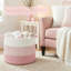 Grand panier en corde de coton 70L, rangement pour couverture décorative en tissu pour le salon