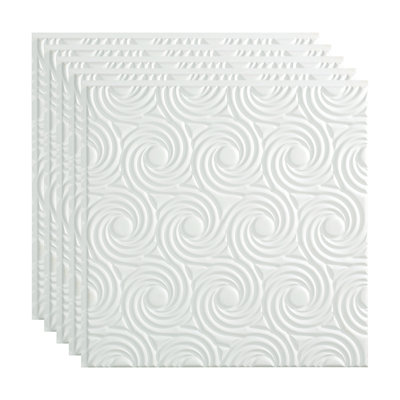 Panneau de plafond décoratif en vinyle 2 pi x 2 pi FASÄDE Cyclone