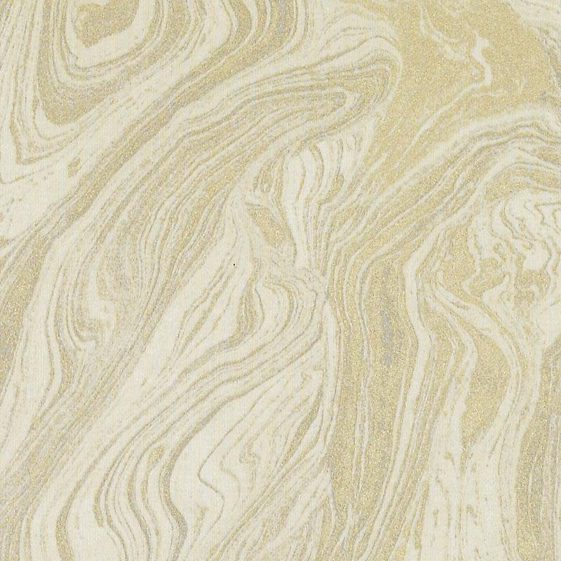 Dorsoduro Marezzato Fabric, Creme/Gold