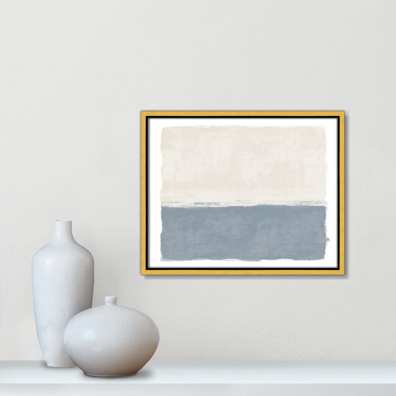 «Coastal Dreams II - Landscape Version Print» par Natalie Carpentieri, Toile avec cadre, L 15,5 po x H 12,5 po, Flotteur doré