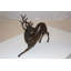 Atia Deer Bronze Statue -  Size: 12"L x 5"W x 10.5"H.