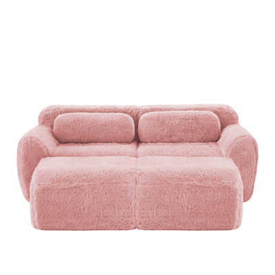 80.3" U-Shaped 2-Seater Sofa with Ottoman