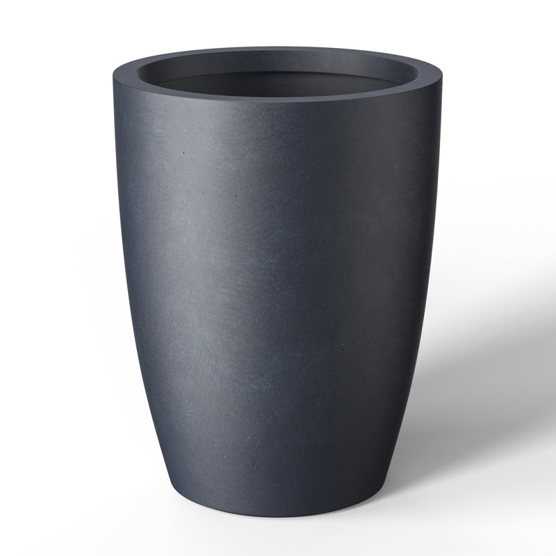 Drumagorgan Handmade Pot Planter, Granite Gray, 18.5" H x 14" W x 14" D