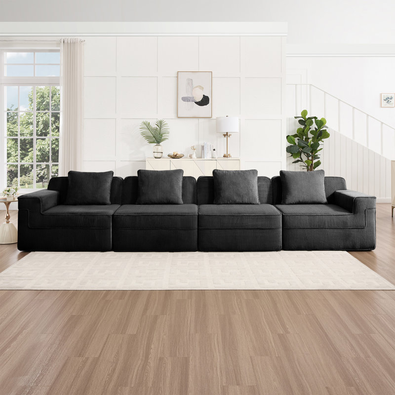 Canapé modulaire 4 places, Black