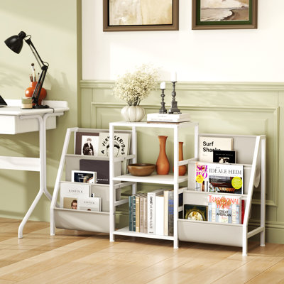 Record Player Stand w/ Vinyl Storage Turntable Display Stand w/ 3 Shelves