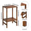 Table d'appoint étroite à 2 niveaux, tables de bout industrielles pour petits espaces, table d'appoint en bois pour le salon, la chambre à coucher, le bureau personnel et les petits espaces-133070453-133070455