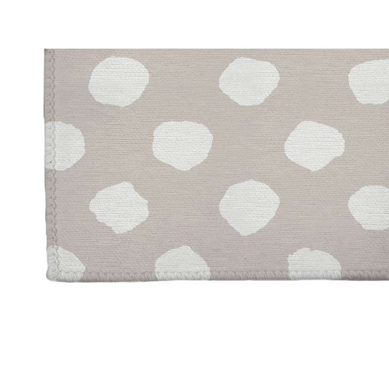 Large Dot Non-Slip Outdoor Rug, Runner 2'6" x 8'