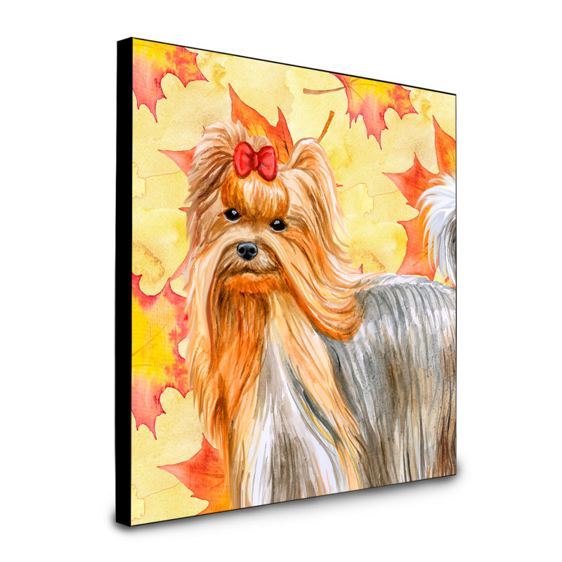Panneau mural d’art Cannes, Yorkshire Terrier blond