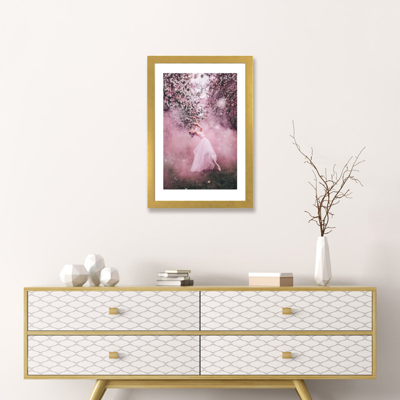 «Été russe» - reproduction, Papier beaux-arts encadré doré, H 24 po x l 16 po x P 1 po
