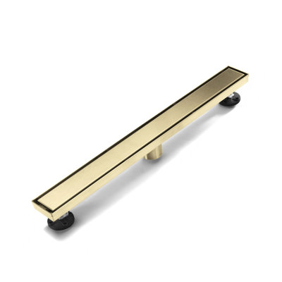 Bonde linéaire en or brossé FlowCore 28 po