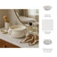 Bougie décorative bol décoratif - Bougie élégante moderne pour bibliothèque, table basse, chambre à coucher et décor de salon - 12 po, blanc