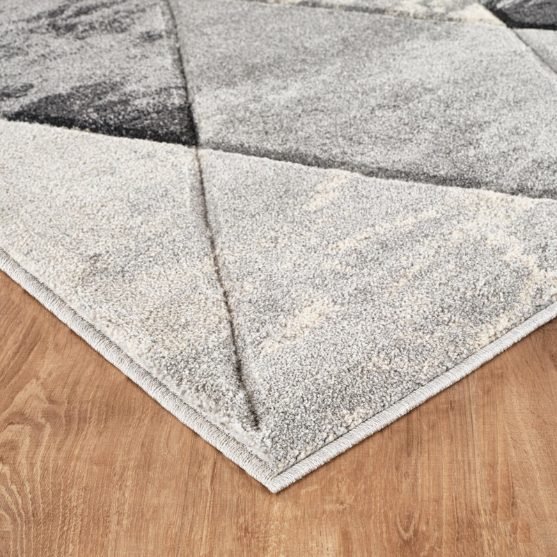 Chaiken Geometric Shapes Area Rug, GREY, 120 x 170 cm (Rectangular)