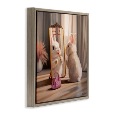 Final Touch Makeup Bunny Floating Frame, design by Lucia Heffernan