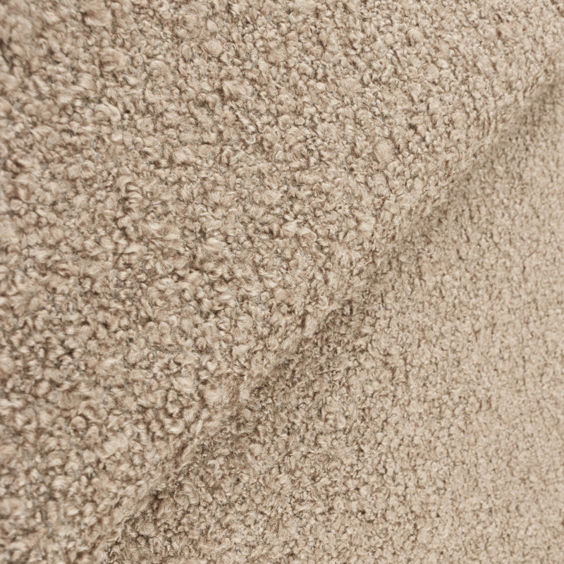 Portland Red from Scalamandre Crafted by Cloth & Company Armchair, Plush Camel Boucle