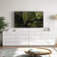 55" W High Gloss 10 Drawer Dresser, Modern Wide Storage Chest with Deep Drawers & Rounded Side Panels, White-1995886771