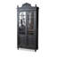 Noir massif + bois manufacturé + vitrines
