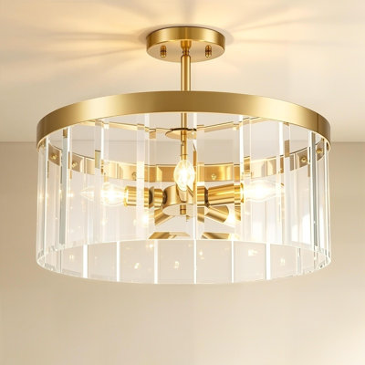 Abbate 5 - Light Glass Flush Mount Ceiling Light