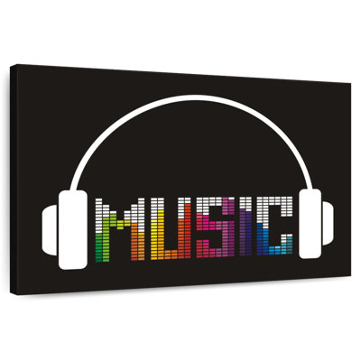 Abarca Music Headphones Typography