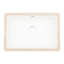 Lavabo sous-comptoir blanc pour salle de bain 18 po x 12 po avec trop-plein en céramique - Style contemporain moderne, décoration élégante, vestiaire à teinture