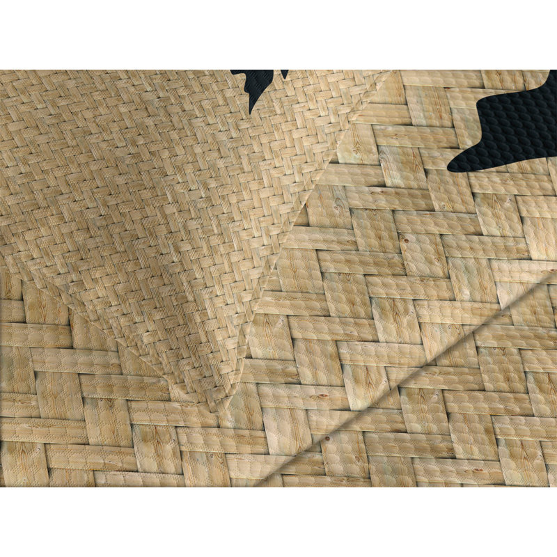 Ambesonne Tropical Bedspread Palm Tree Silhouettes, King Bedspread + 2 Standard Shams