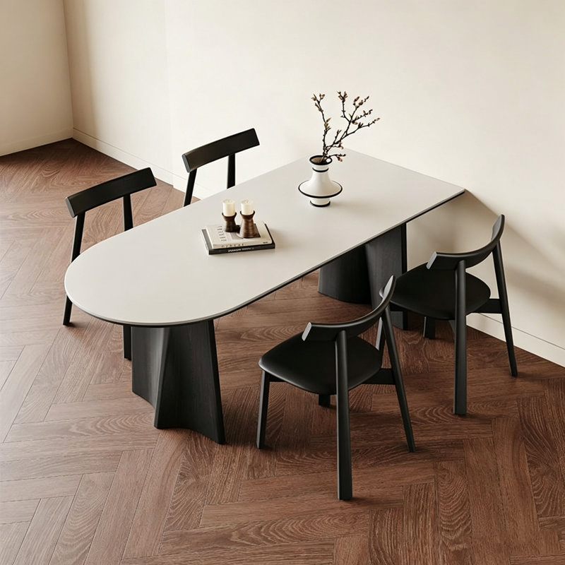 Table de salle à manger French Vintage, H 29,5 po x l 55,1 po x P 31,5 po, 5