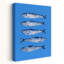 Cinq sardines bleues, art mural océan côtier-1064547165