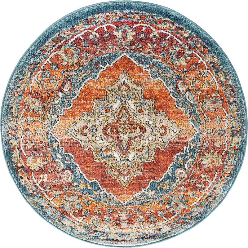 Charian Oriental Indoor Rug, Round 3'3"