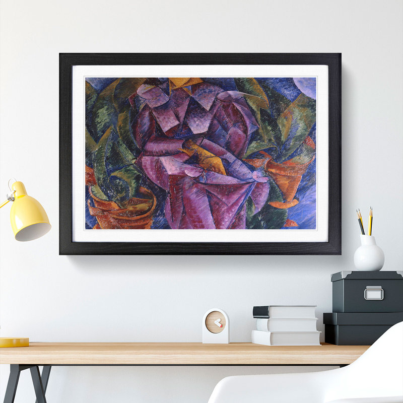 My Heart to Your Heart by Umberto Boccioni - Picture Frame Painting, 27cm H x 36cm W x 2cm D, Black Framed