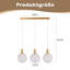 3 -Light Kitchen Island White Glass Pendant