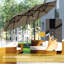 Grand parasol de marché extérieur à double face de 9,5 pi avec bouton-poussoir inclinable et manivelle Outsunny-503866362