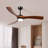 60-Inch 3-Blade Solid Wood Ceiling Fan Light