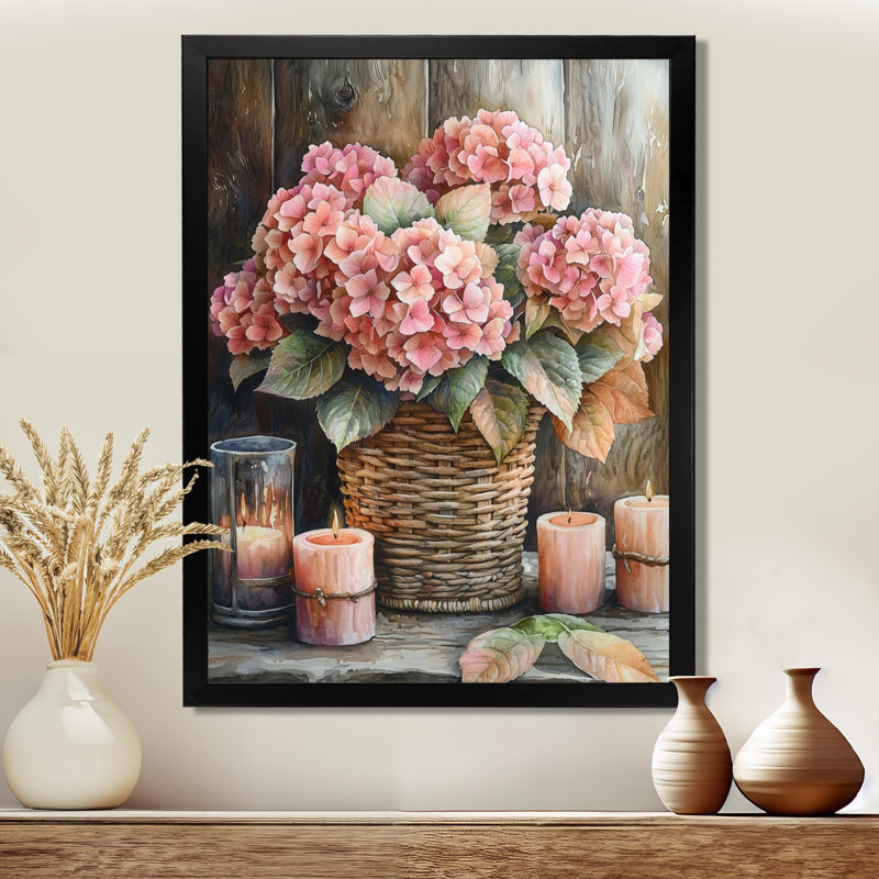 Hemming - Floral Wall Art, H 32 po x l 16 po, Noir, noir, noir, noir, Reproduction encadrée d'une seule photo
