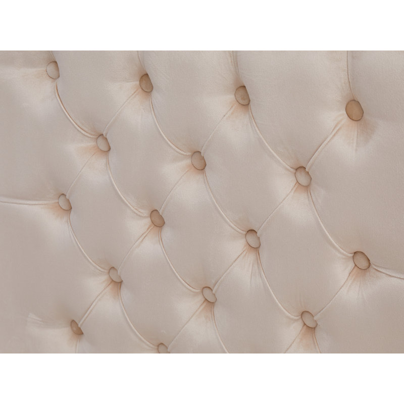 Canapé rembourré avec pieds en métal, Beige