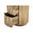 24" Natural Solid Wood Round Drum End Table With Two Drawers
