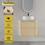 Meuble-lavabo mural 24 po avec 1 porte à fermeture en douceur