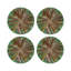 Pheasant Feathers Vegan Leather Round Pebble Placemat-1246054990