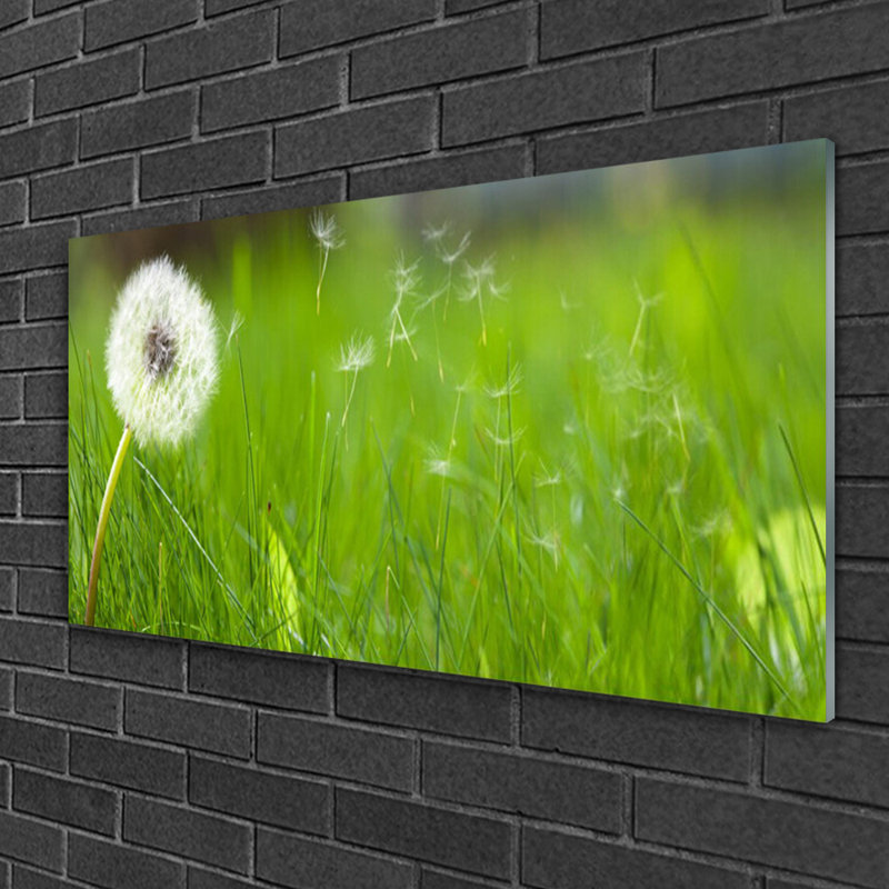 Pusteblume Grass - No Frame Print on Glass