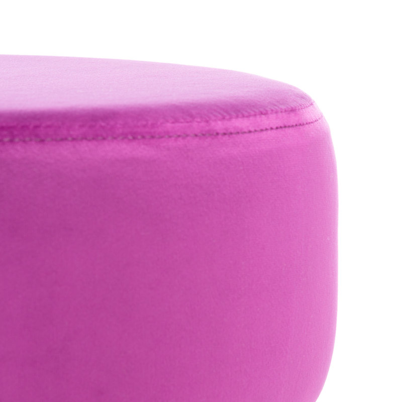 Nandina Iron Accent Stool, Pink